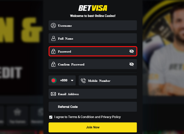quick and secure registration guide for betvisa   step 2